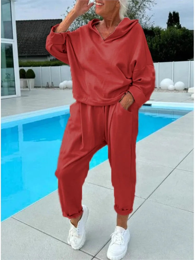 Heidi-Mode | Komfort Zweiteiliges Set Hoodie & Harembroek