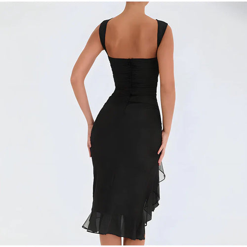 Elegantes Bodycon-Kleid mit Rüschen