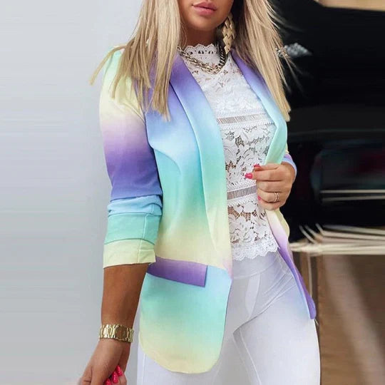 Heidi-Mode | Damen Langarm Tie Dye Blazer