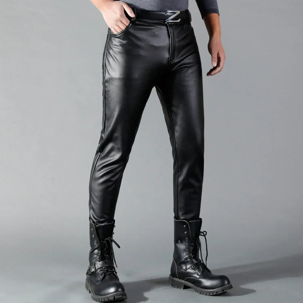 Mercury Skinny Stretch-Hose aus Kunstleder mit schmaler Passform