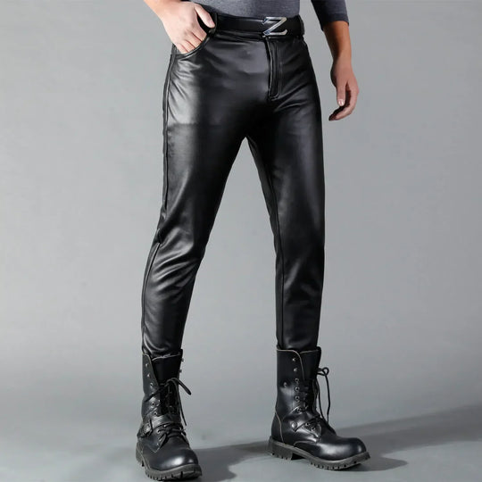 Mercury Skinny Stretch-Hose aus Kunstleder mit schmaler Passform