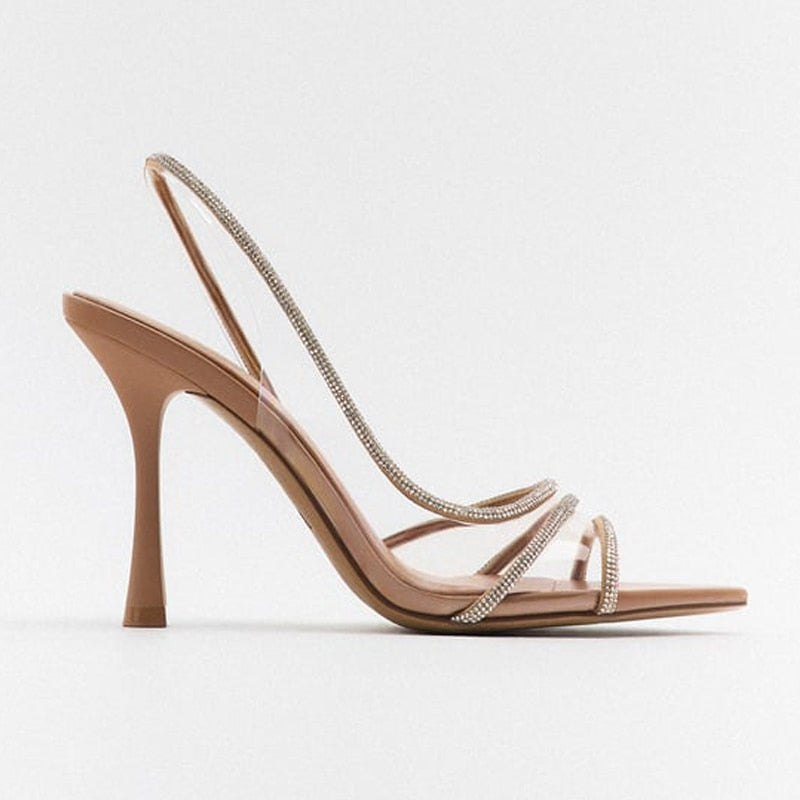 Heidi-Mode |  Elegante High-Heeled Sandalen | Stiletto Slingback Peep Toe Schuhe