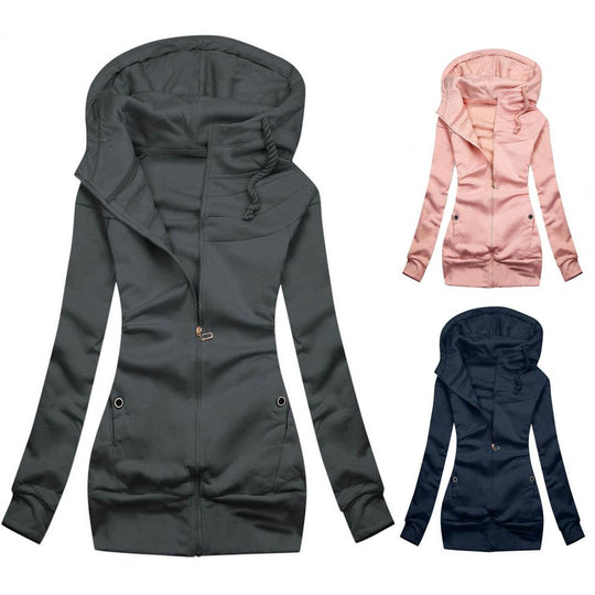 Heidi-Mode | Oversized Zip Hoodie mit Fleece für Frauen