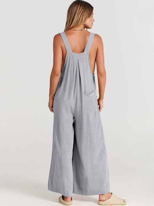 Heidi-Mode | ️ Ärmelloser Jumpsuit Mit Weitem Bein