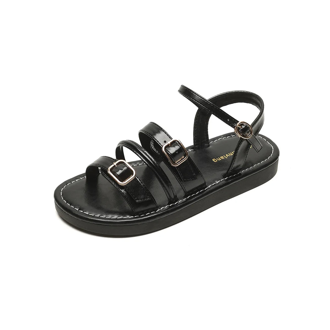 Heidi-Mode | Neue Sommer Damen Outdoor Sandalen Römischer Stil Mode Leder Arbeitsschuhe Damen Lässige Flache Schuhe