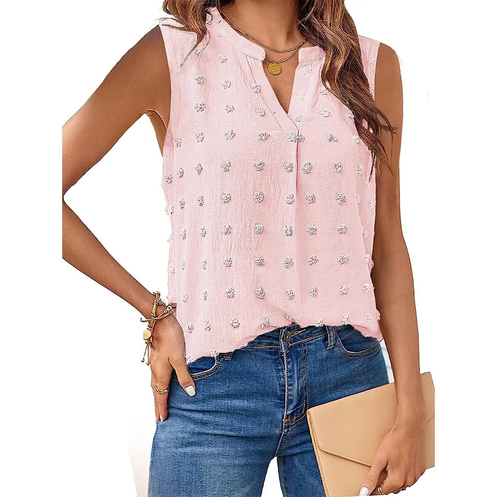 Heidi-Mode | Damen Tops Sommer Tank Top für Frauen Ohne Ärmel Blusen Frühling Korsett V-Ausschnitt Schöne Legere T-Shirts