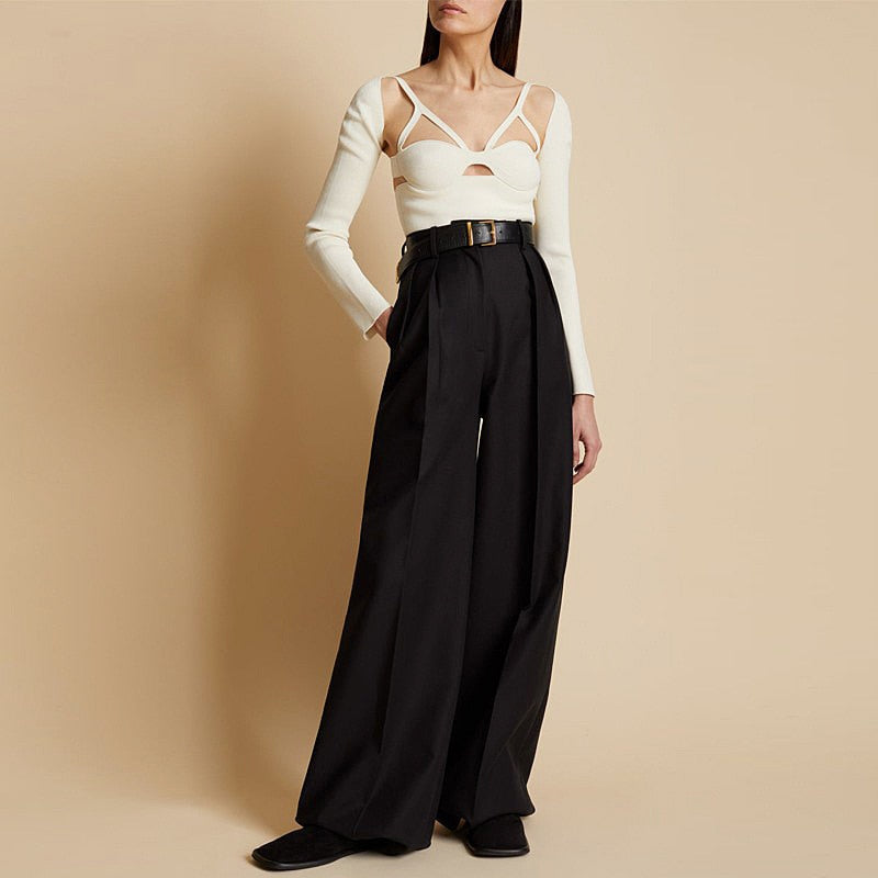 Heidi-Mode | Weit Geschnittene Damen Hose Damen Lässige Bodenwischhose