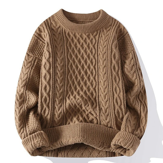 Vintage Strickpullover mit O-Ausschnitt