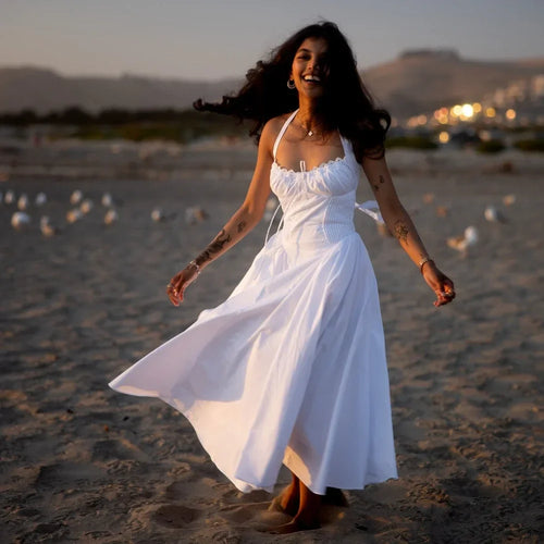 Heidi-Mode | Halter Urlaub Midi Kleider