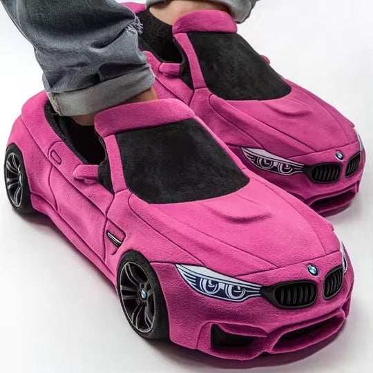 Heidi-Mode | Auto Inspiriert Gestaltung Pantoffeln mit Rutschfester Sohle für Maximalen Komfort