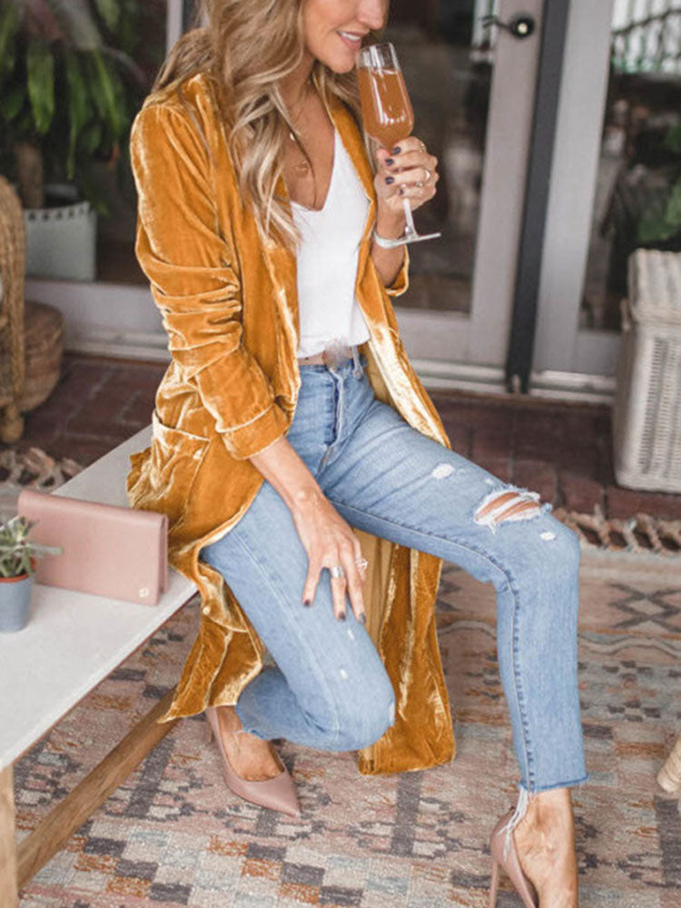Heidi-Mode | Aufheiternde Samt Kimono Jacke My Way