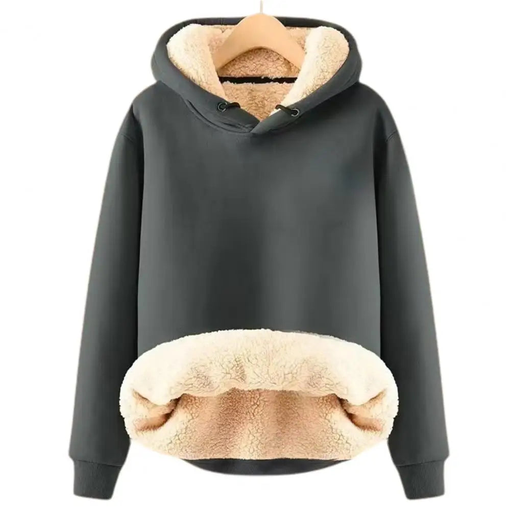 Heidi-Mode | Warmer Hoodie mit Fleece-futter Polyester und Sherpa Bequem und Trendy