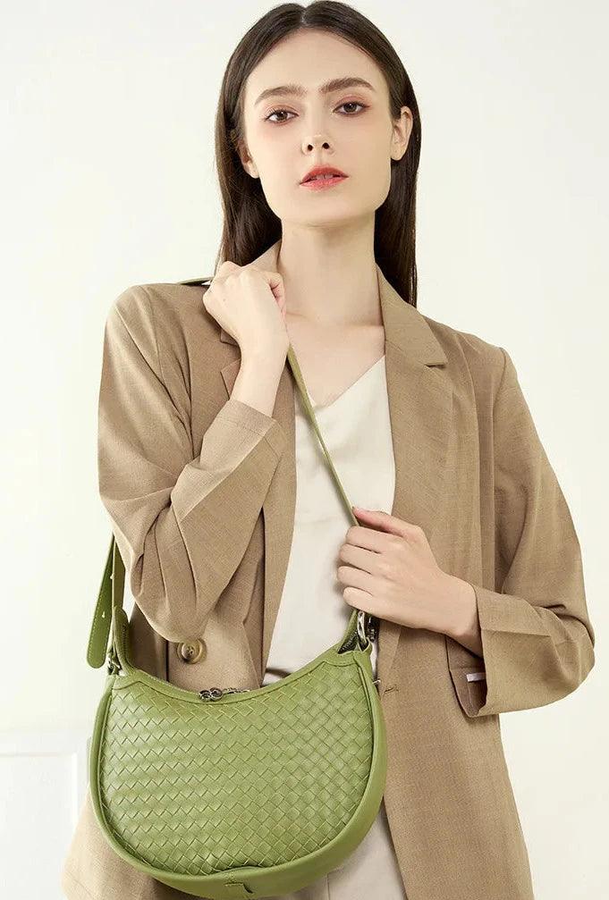 Heidi-Mode | Die Crossbody Leder Halbmond Tasche