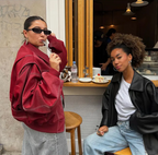 Rote Oversize jacke