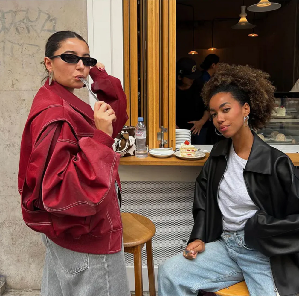 Heidi-Mode | Oversized Lederjacke