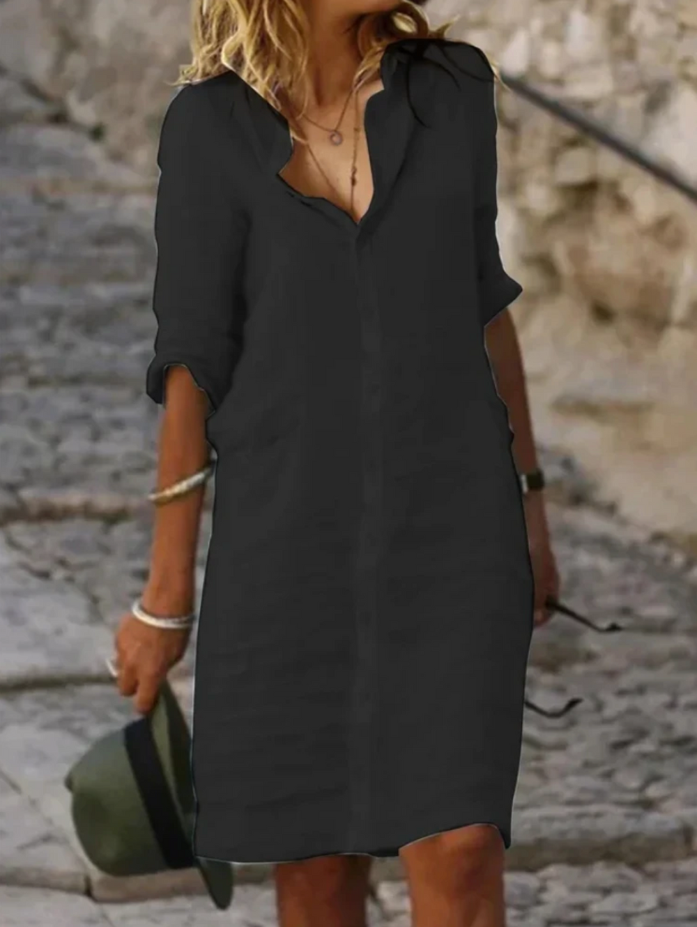 Heidi-Mode | Leinen Bluse Kleid - Perfekte Passform, Nachhaltig & Atmungsaktiv - Von Casual bis Chic, Ideal für Jede Jahreszeit