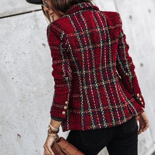 Heidi-Mode | Eleganter Karierter Blazer