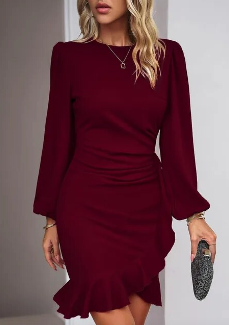 bodycon jurk met ruche zoom