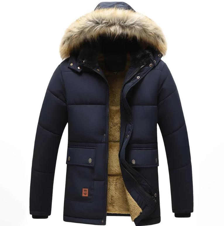 Heidi-Mode | Herren Winterjacke – Gepolsterte Kapuzenparka