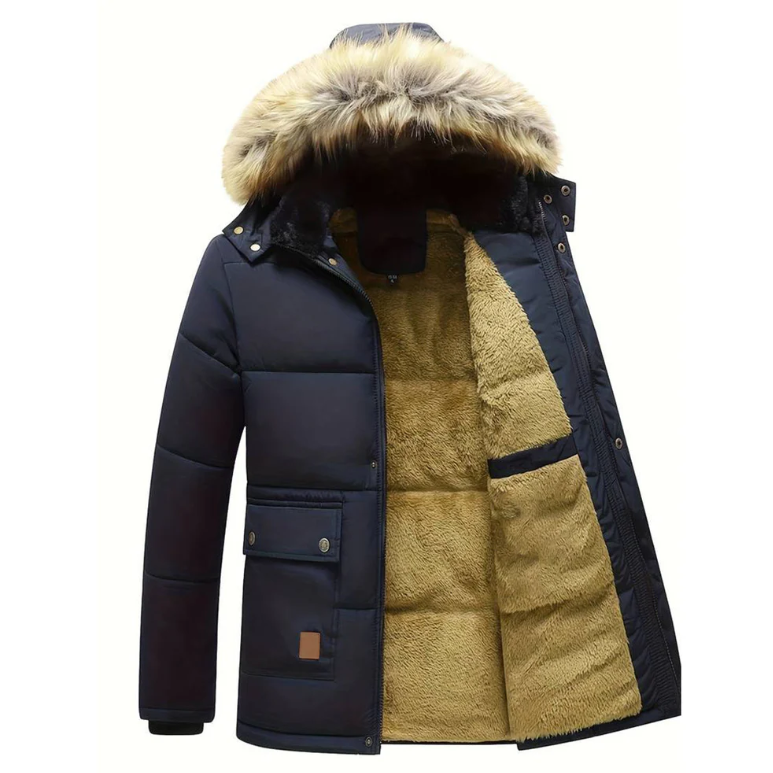 Heidi-Mode | Herren Winterjacke – Gepolsterte Kapuzenparka