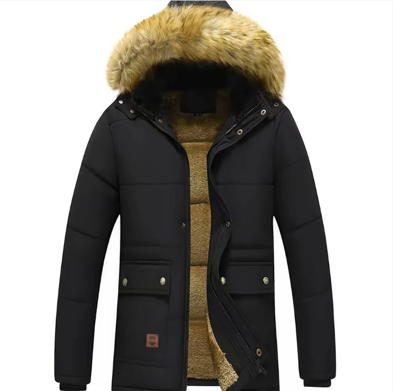 Heidi-Mode | Herren Winterjacke – Gepolsterte Kapuzenparka