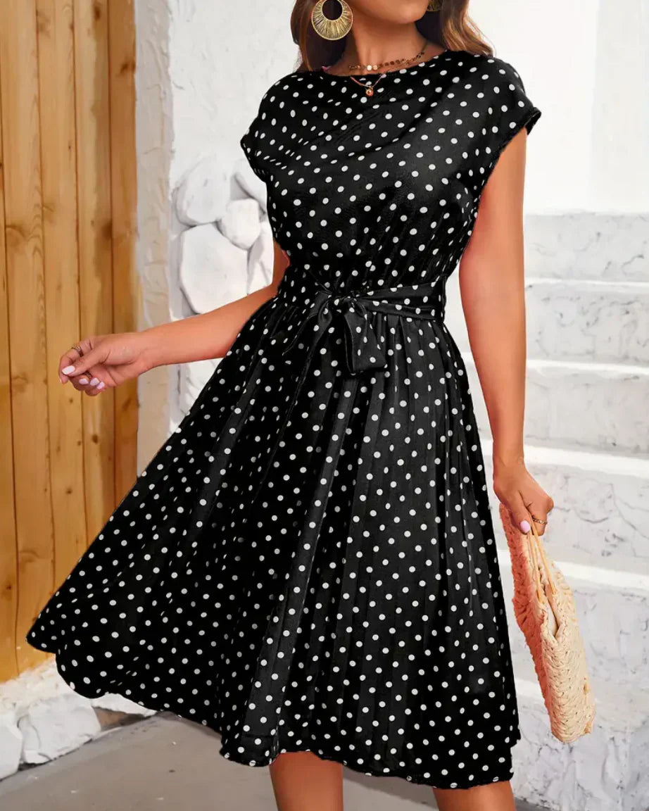 Heidi-Mode | Vintage Stil Pünktchen Kleid, Elegant