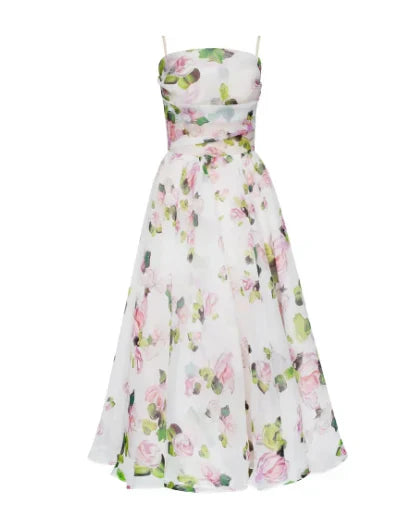 Heidi-Mode | Elegantes Blumen Midi Kleid