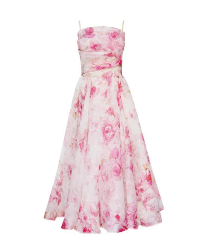 Heidi-Mode | Elegantes Blumen Midi Kleid