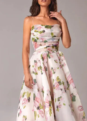 Heidi-Mode | Elegantes Blumen Midi Kleid