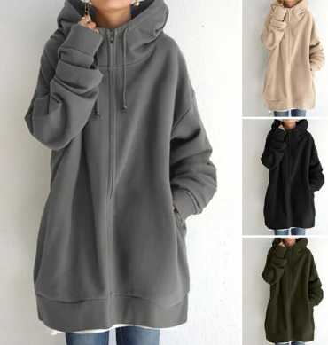 Heidi-Mode - Lässiger Winter Hoodie mit Reißverschluss für Frauen