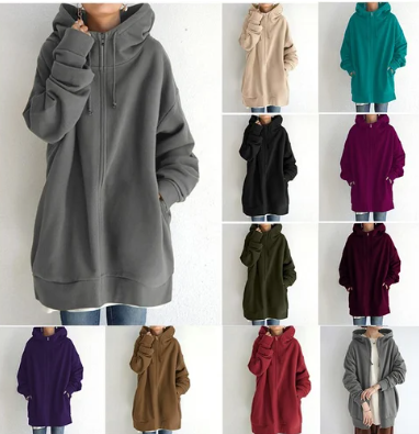 Heidi-Mode - Lässiger Winter Hoodie mit Reißverschluss für Frauen