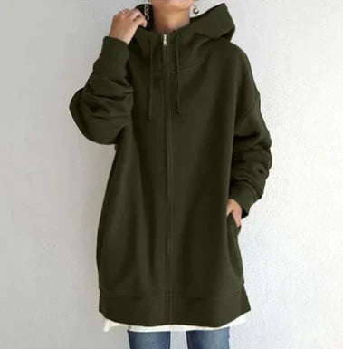 Winterhoodie mit Reißverschluss für Damen