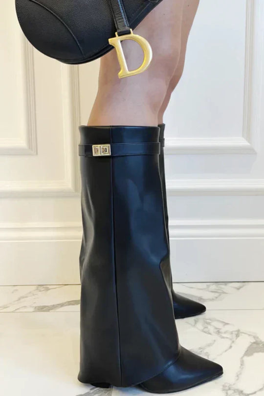 Heidi-Mode | Hochwertige Kniehohe Stiefel aus Wildleder