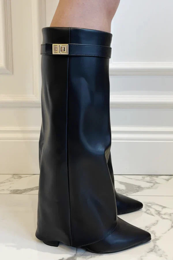 Heidi-Mode | Hochwertige Kniehohe Stiefel aus Wildleder