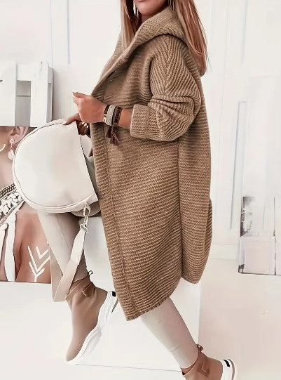 Heidi-Mode | Lockere Kapuzenjacke mit langen Ärmeln