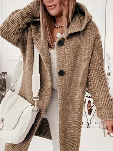 Heidi-Mode | Lockere Kapuzenjacke mit langen Ärmeln