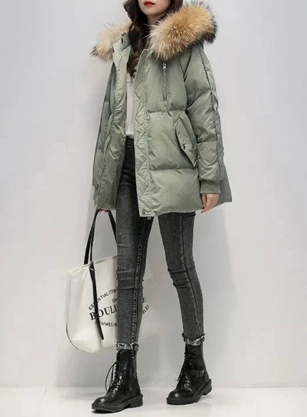 Heidi-Mode | Winter mit Kapuze aus Kunstfell
