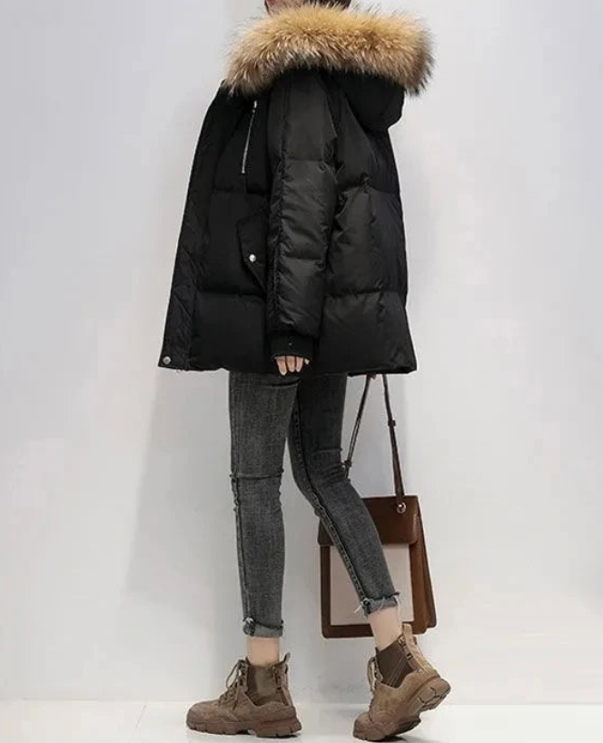 Heidi-Mode | Winter mit Kapuze aus Kunstfell
