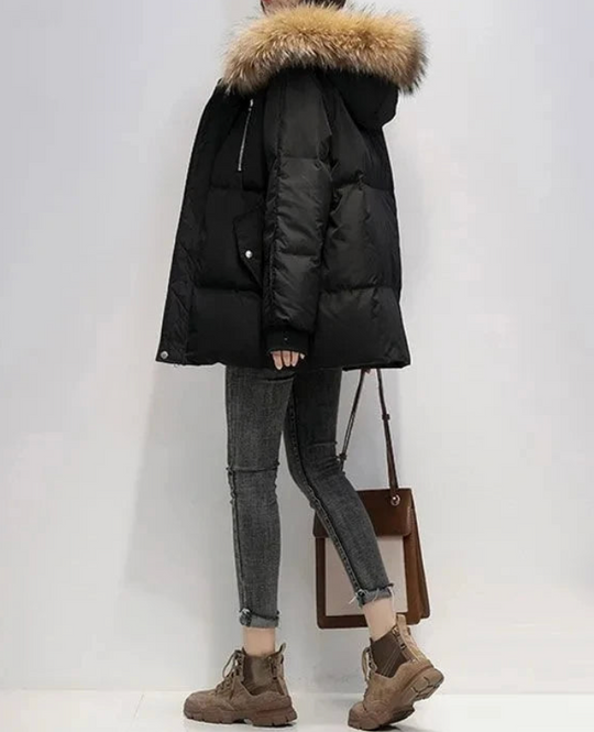 Heidi-Mode | Winter mit Kapuze aus Kunstfell