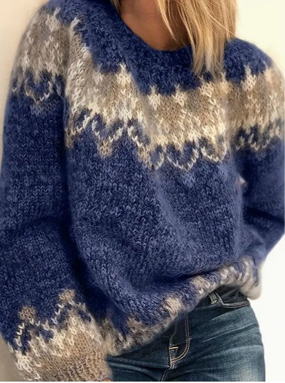 eleganter Pullover mit Rundhalsausschnitt