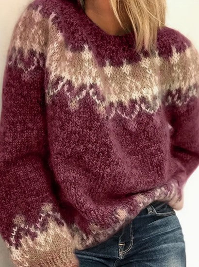 eleganter Pullover mit Rundhalsausschnitt