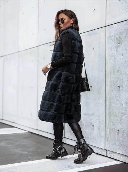 Heidi-Mode | Kunstpelz-Weste - Langes Ärmelloses