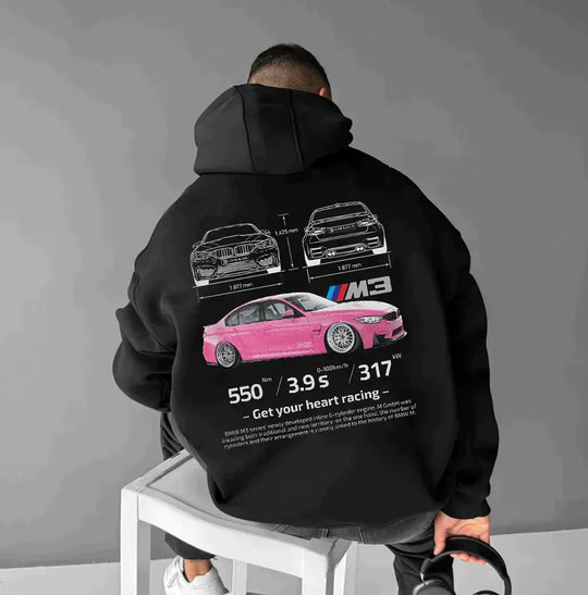 Heidi-Mode - Streetwear Stil Oversized Racing Hoodie für Herbst Unisex