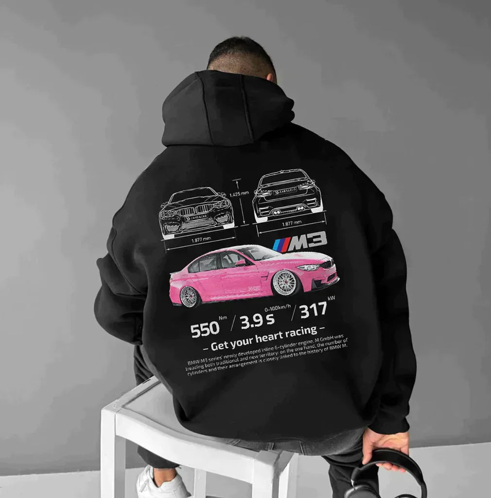 überdimensionale Racing Hoodie