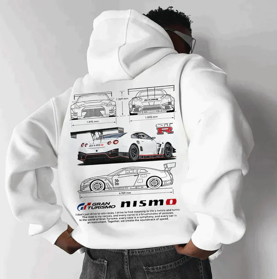 Heidi-Mode - Streetwear Stil Oversized Racing Hoodie für Herbst Unisex