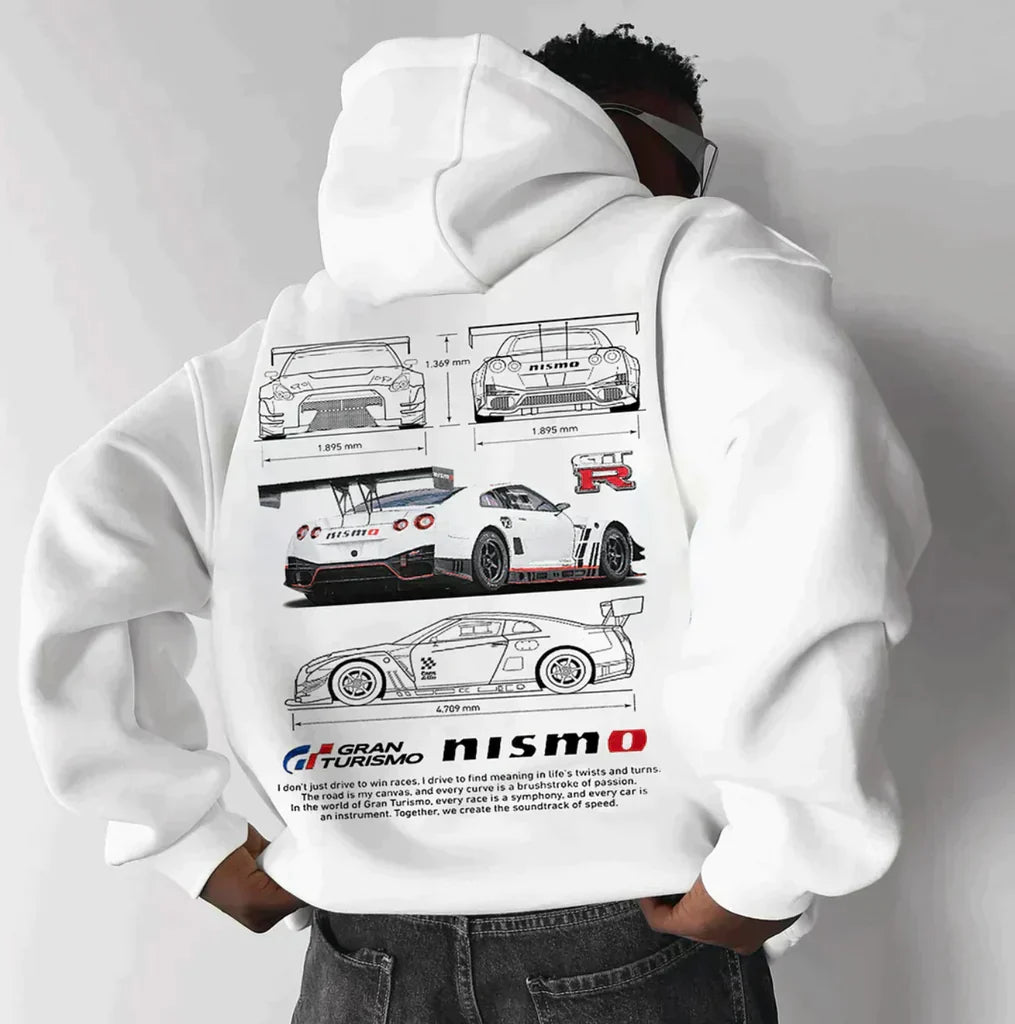 überdimensionale Racing Hoodie