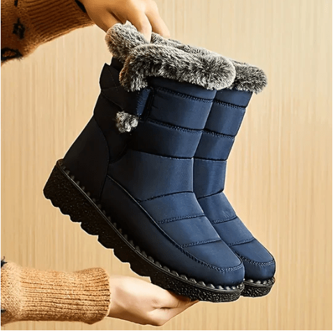 Heidi-Mode | Stiefeletten Steppdesign Futter Aus Fell Wetterbeständig Rutschfeste Sohle