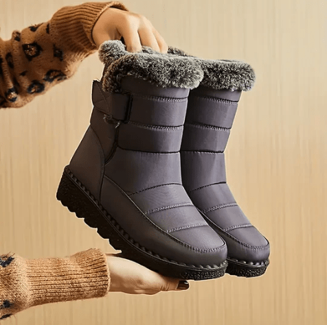 Heidi-Mode | Stiefeletten Steppdesign Futter Aus Fell Wetterbeständig Rutschfeste Sohle