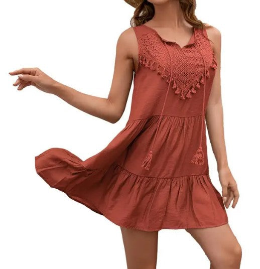 Ärmelloses Strandkleid für Damen
