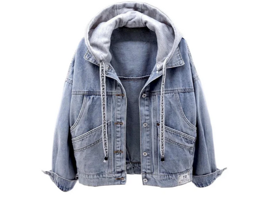 Heidi-Mode | Veste En Jean Décontractée Pour Femmes Avec Capuche